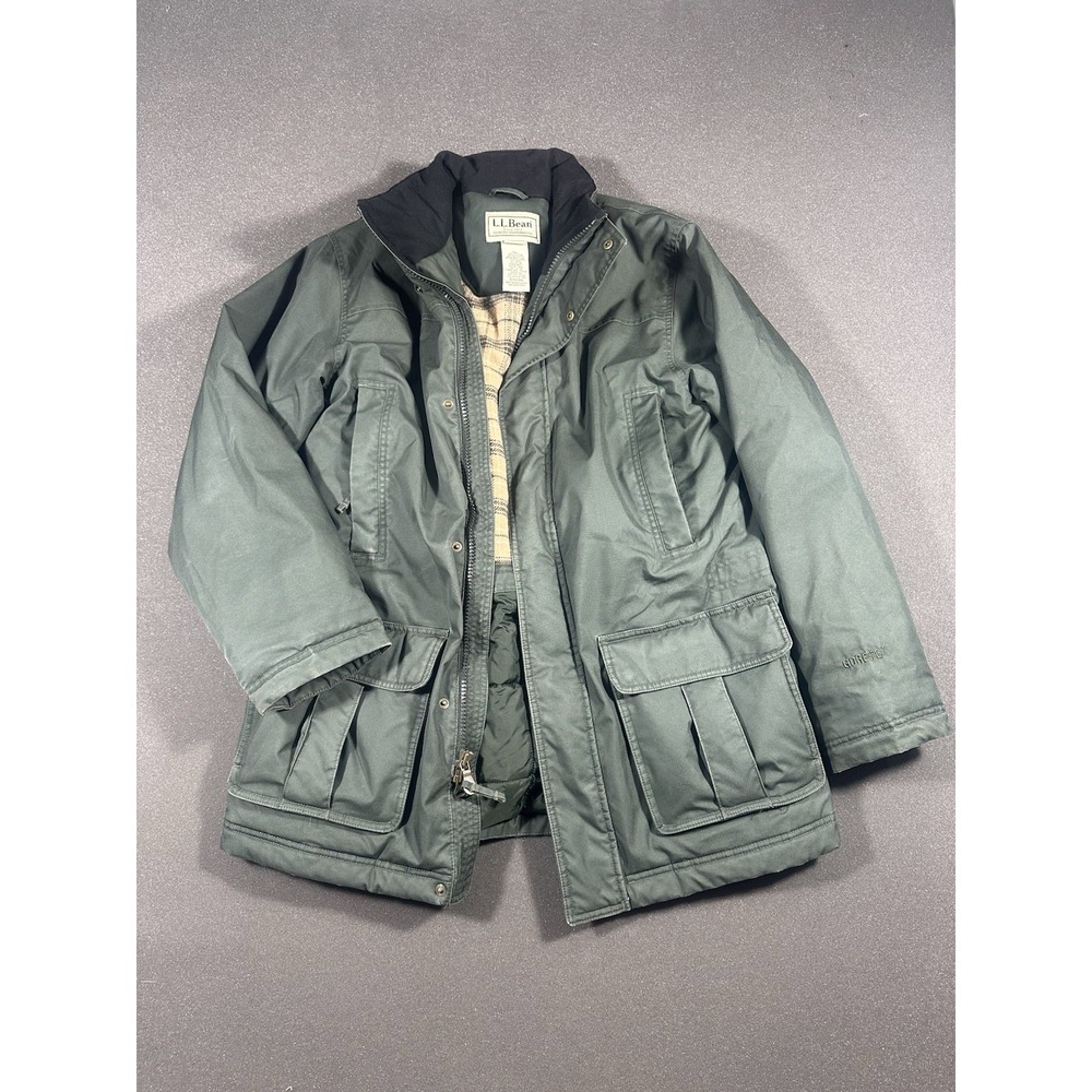 LL Bean Men's Coat Commuter Parka Nor'easter Gore-Tex W Plaid Thinsulate Lining